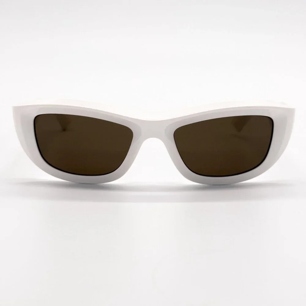 NEW BOTTEGA VENETA SUNGLASSES BV1326S 004 IVORY WOMEN EYEWEAR